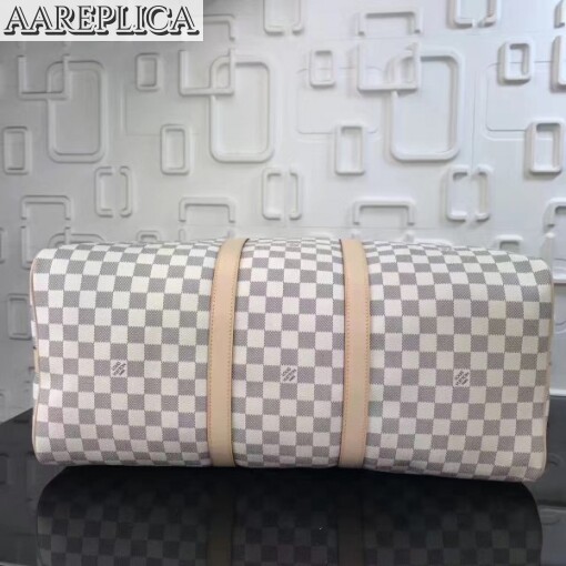 Replica Louis Vuitton Keepall 50 Damier Azur N41430 5