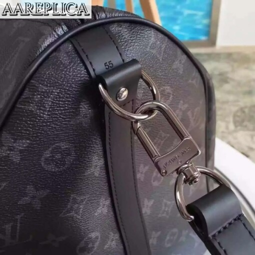 Replica Louis Vuitton Keepall 55 Bandouliere Monogram Eclipse M40605 5