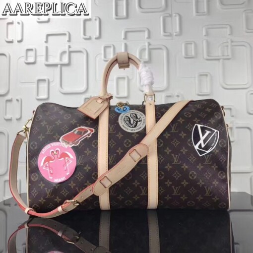 Replica Louis Vuitton Keepall Bandouli??re 50 Monogram M41441 2