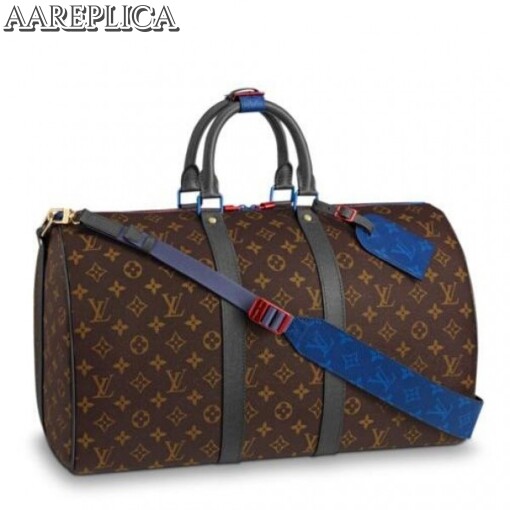 Replica Louis Vuitton Keepall Bandouliere 45 Monogram Taiga M43856 5