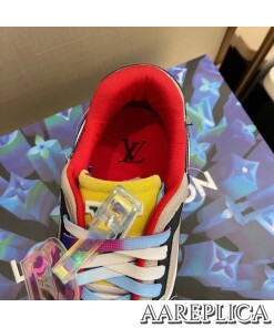 Replica Louis Vuitton LV Trainer Sneakers In Multicolour Leather 2