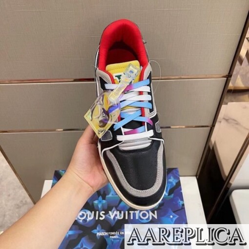 Replica Louis Vuitton LV Trainer Sneakers In Multicolour Leather 8