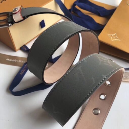 Replica Louis Vuitton Voyager 35mm Belt Monogram Titanium MP043U 5