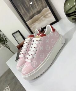 Replica Louis Vuitton Rose/Rouge Time Out Sneaker 2