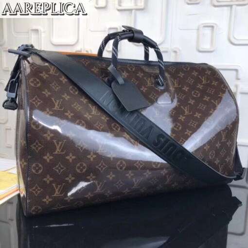 Replica Louis Vuitton Keepall Bandouliere 50 Monogram Glaze M43899 2