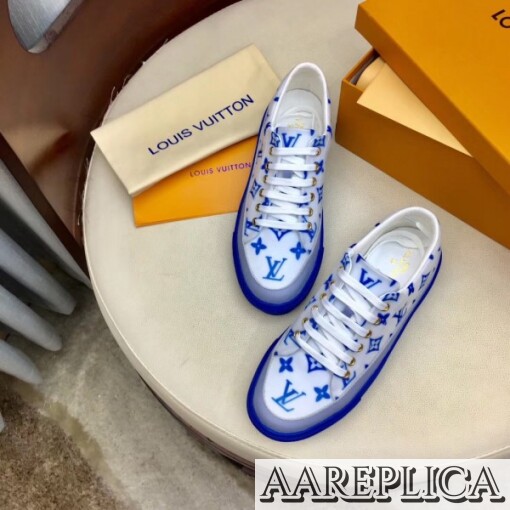 Replica Louis Vuitton Blue Stellar Sneakers 5