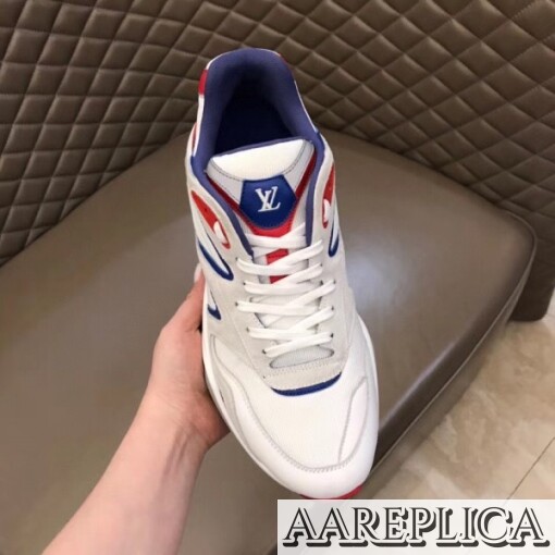 Replica Louis Vuitton Red/White LV Trail Sneakers 4