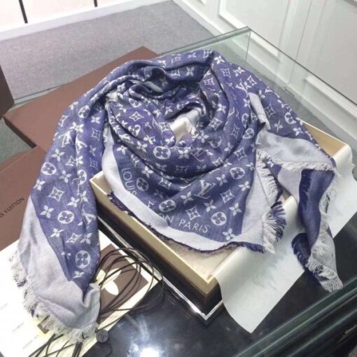 Replica Louis Vuitton Monogram Denim Shawl M71376 5