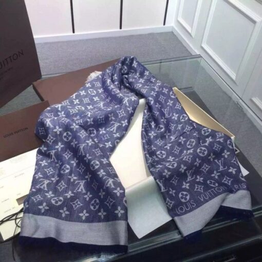 Replica Louis Vuitton Monogram Denim Shawl M71376 8