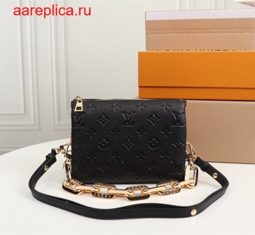 Replica Louis Vuitton COUSSIN BB Bag Black M20574 10