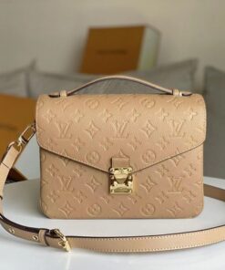 Replica Louis Vuitton Pochette Metis Monogram Empreinte Cream M44738 2