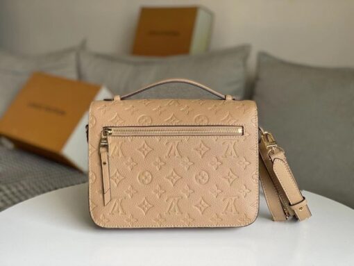 Replica Louis Vuitton Pochette Metis Monogram Empreinte Cream M44738 4