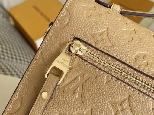 Replica Louis Vuitton Pochette Metis Monogram Empreinte Cream M44738 5