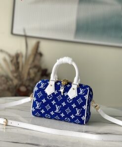 Replica Louis Vuitton SPEEDY BANDOULIÈRE 20 Bag Blue M20751 2