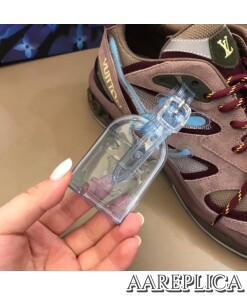 Replica Louis Vuitton Aubergine LV Trail Sneakers 2