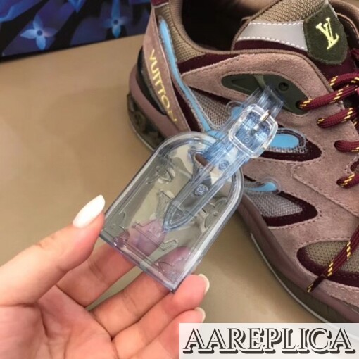 Replica Louis Vuitton Aubergine LV Trail Sneakers 2