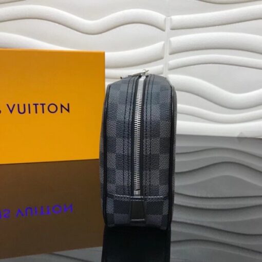 Replica Louis Vuitton Toilet Pouch GM Damier Graphite N47521 2