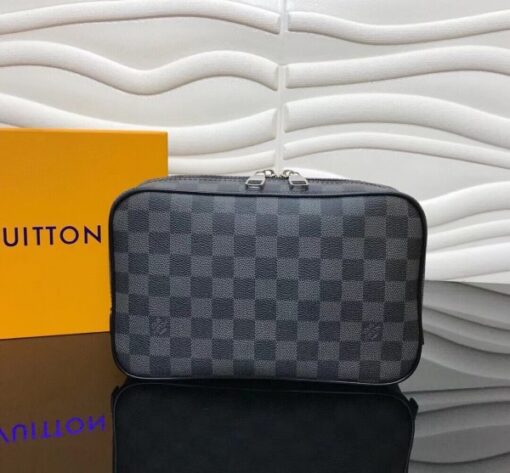 Replica Louis Vuitton Toilet Pouch GM Damier Graphite N47521 3