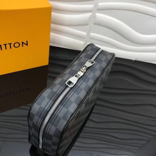 Replica Louis Vuitton Toilet Pouch GM Damier Graphite N47521 4