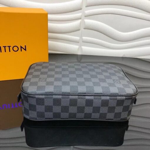 Replica Louis Vuitton Toilet Pouch GM Damier Graphite N47521 8