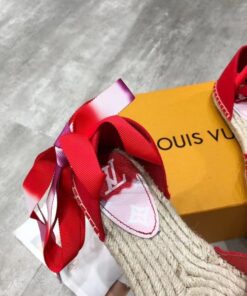 Replica Louis Vuitton LV Escale Starboard Flat Espadrille Red 2