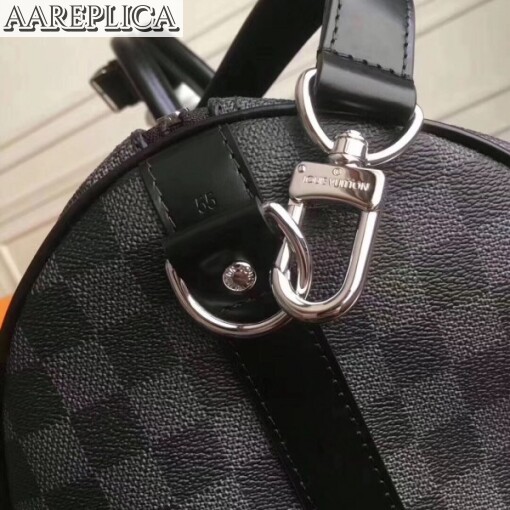 Replica Louis Vuitton Keepall Bandouli??re 55 Damier Graphite N41413 4