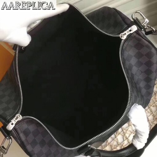 Replica Louis Vuitton Keepall Bandouli??re 55 Damier Graphite N41413 8