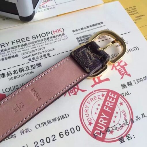 Replica Louis Vuitton Mini 25MM Belt Monogram Canvas M9584W 3