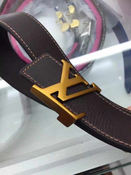 Replica Louis Vuitton LV Initiales Belt Utah Leather M6902Q 2