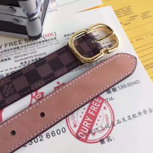 Replica Louis Vuitton Mini 25MM Belt Damier Ebene M9744V 5