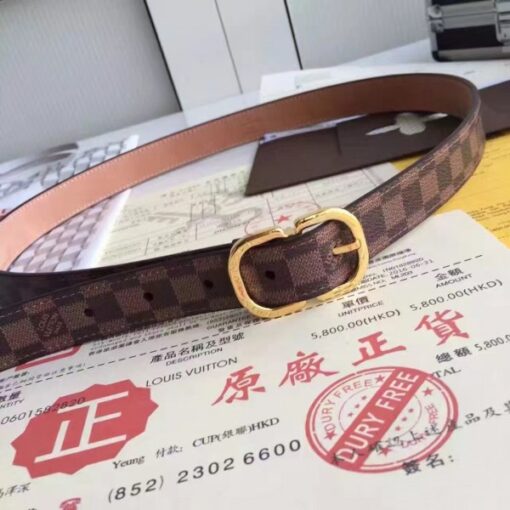 Replica Louis Vuitton Mini 25MM Belt Damier Ebene M9744V 7