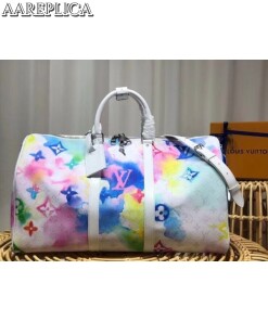 Replica Louis Vuitton Keepall Bandouliere 50 Monogram Watercolor Multico M45758 2