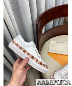 Replica Louis Vuitton White LV Crafty Stellar Sneakers 2