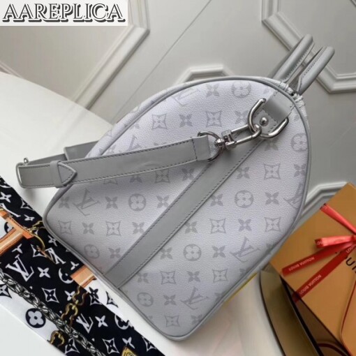 Replica Louis Vuitton Keepall Bandouliere 50 White Monogram M44643 6