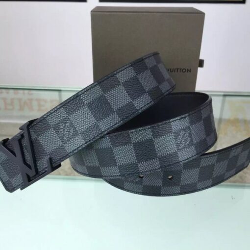 Replica Louis Vuitton LV Initiales Belt Damier Graphite M9808S 3