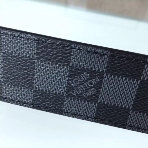 Replica Louis Vuitton LV Initiales Belt Damier Graphite M9808S 7