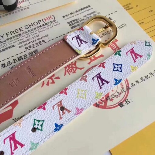 Replica Louis Vuitton Mini 25MM Belt Monogram Multicolor M9585W 4