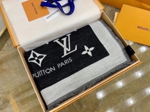 Replica Louis Vuitton Black Miss LV Stole M76168 2