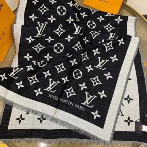 Replica Louis Vuitton Black Miss LV Stole M76168 6