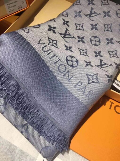 Replica Louis Vuitton Denim Monogram Shawl M71382 5