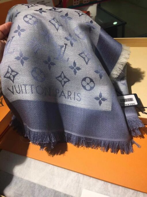 Replica Louis Vuitton Denim Monogram Shawl M71382 6