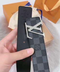 Replica Louis Vuitton LV Initiales 40MM Reversible Belt Damier Graphite M0213Q 2