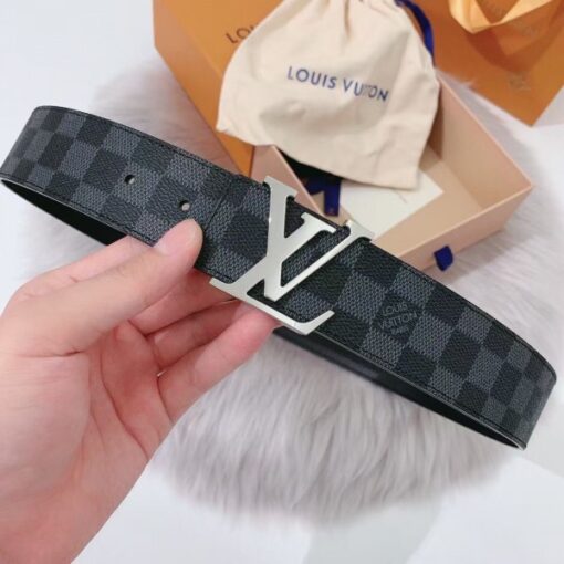 Replica Louis Vuitton LV Initiales 40MM Reversible Belt Damier Graphite M0213Q 5