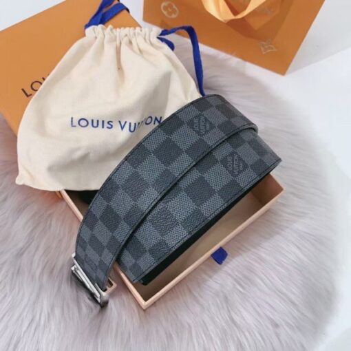 Replica Louis Vuitton LV Initiales 40MM Reversible Belt Damier Graphite M0213Q 8