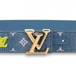 Replica Louis Vuitton LV New Wave 35mm Belt Monogram Denim M0146U