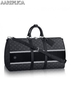 Replica Louis Vuitton Keepall Bandouli??re 45 Monogram Eclipse Flash M43413