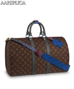 Replica Louis Vuitton Keepall Bandouliere 45 Monogram Taiga M43856