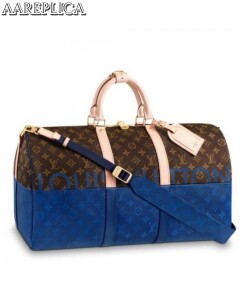 Replica Louis Vuitton Keepall Bandouliere 50 Monogram Pacific Blue M43861