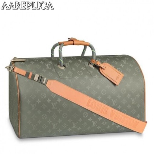 Replica Louis Vuitton Keepall Bandouliere 50 Monogram Titanium M43886