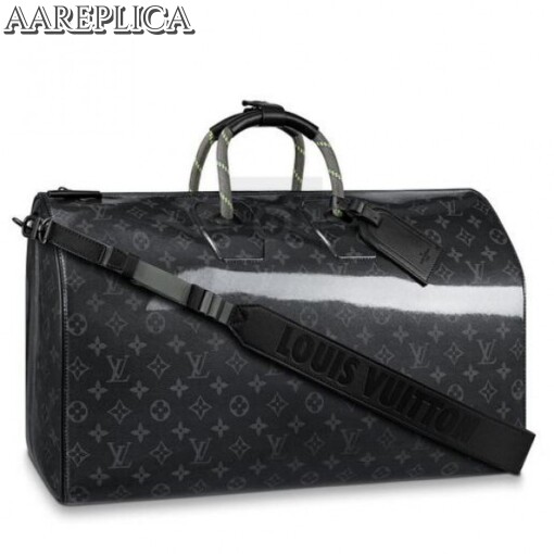 Replica Louis Vuitton Keepall Bandouliere 50 Monogram Eclipse Glaze M43901